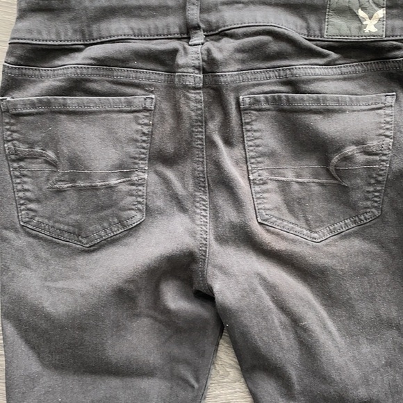 Sz10xtra long American Eagle black distressed jegging. - Picture 4 of 10